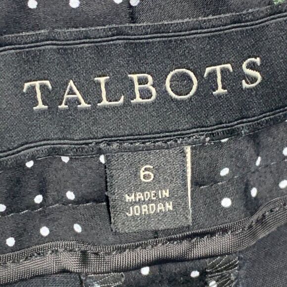 Talbots Capri Cropped Pants sz 6 Black White Polka Dots Inseam 25" - Picture 8 of 9